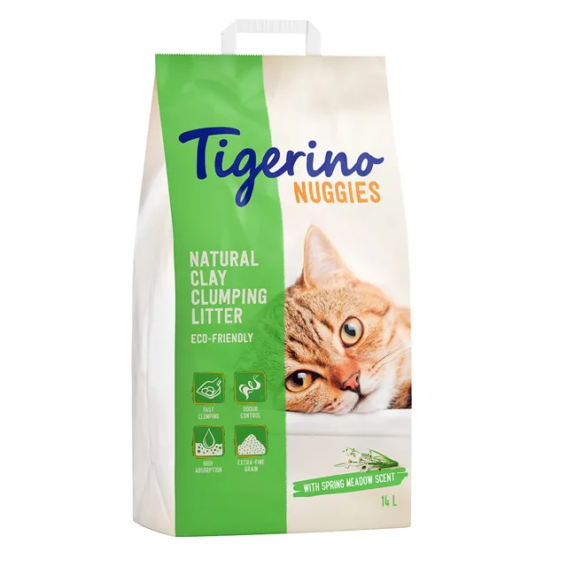 Kočkolit Tigerino Nuggies - Spring meadow - Výhodné balení 2 x 14 l