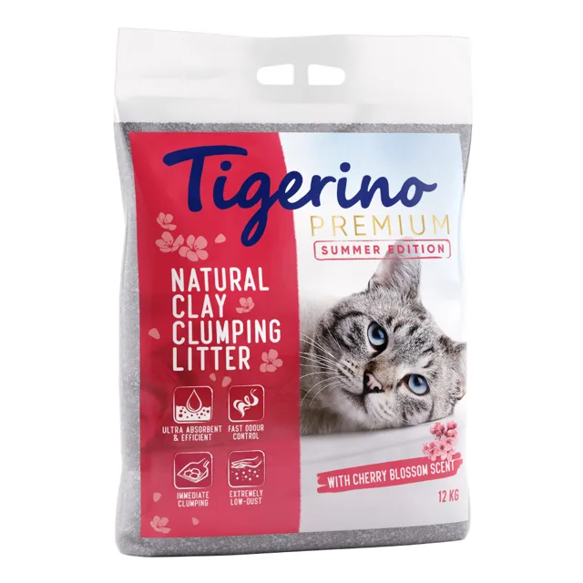 Kočkolit Tigerino Premium - Cherry Blossom - Výhodné balení 2 x 12 kg
