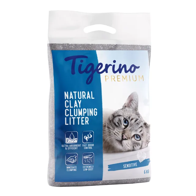 Kočkolit Tigerino Premium - Sensitive (bez parfemace) - 12 kg