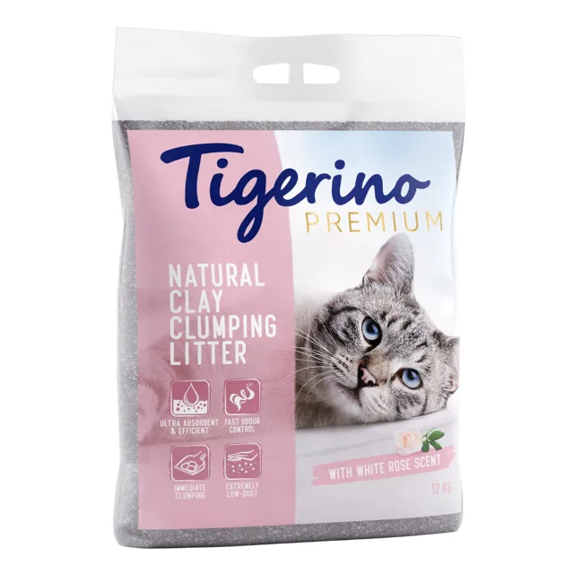 Kočkolit Tigerino Premium - White Rose - Výhodné balení 2 x 12 kg