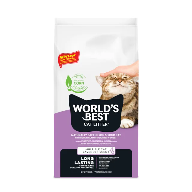 Kočkolit Worlds Best Cat Litter Lavender Scented kočkolit - výhodné balení: 2 x 12,7 kg