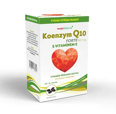 Koenzym Q10 forte 60mg tob.60+15 Moje lékárna
