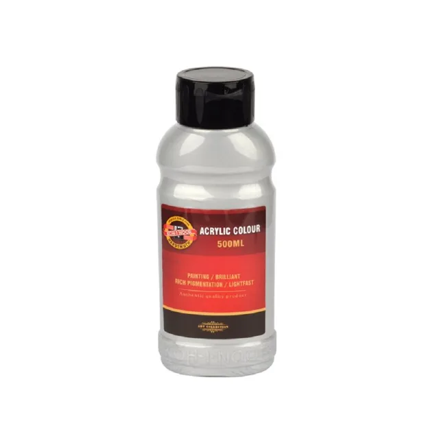 KOH-I-NOOR 1627/0800 - akrylová barva 500 ml, stříbrná