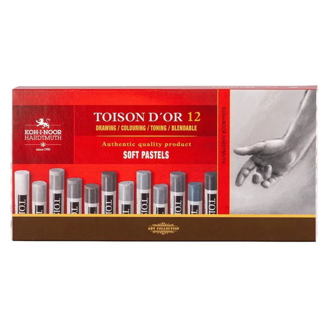 KOH-I-NOOR TOISON D´OR 8522/G/12 - prašné křídy - 12 ks