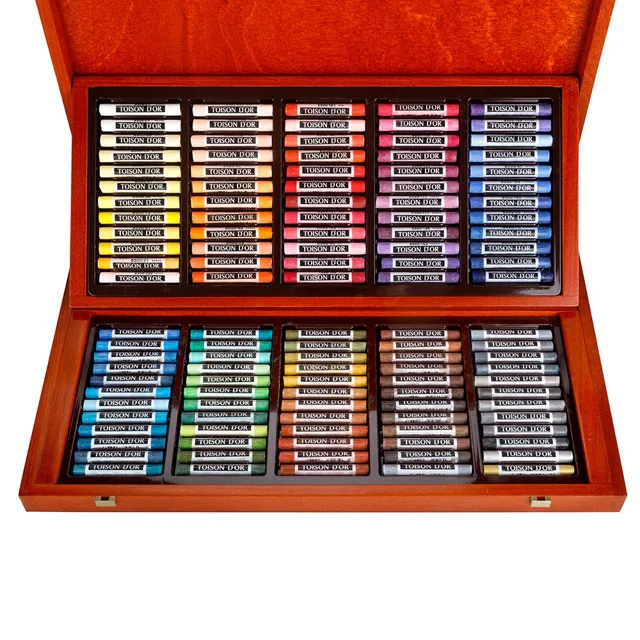 KOH-I-NOOR TOISON D´OR 8539/120 - prašné křídy v dřevěné kazetě - 120 ks