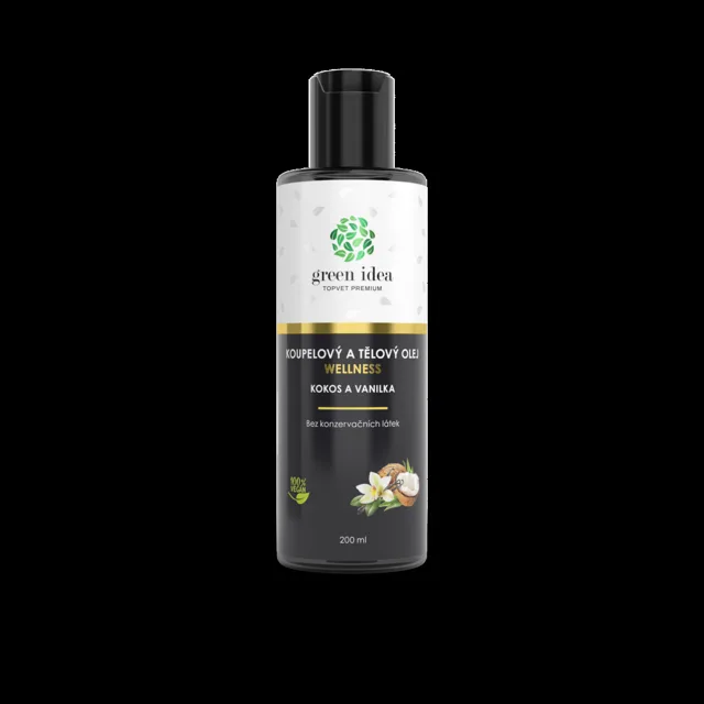 Kokos a vanilka koupelový a tělový olej 200 ml - Green idea