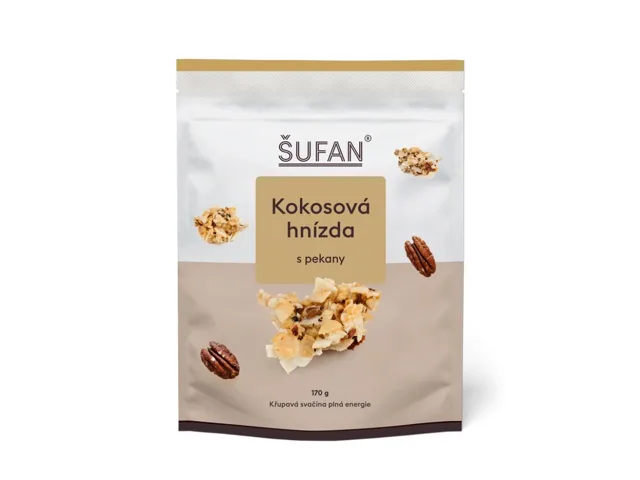 Kokosová hnízda s pekany, 170 g