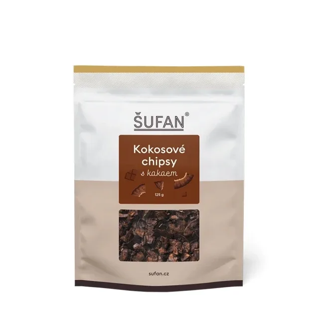 Kokosové chipsy s kakaem 125 g
