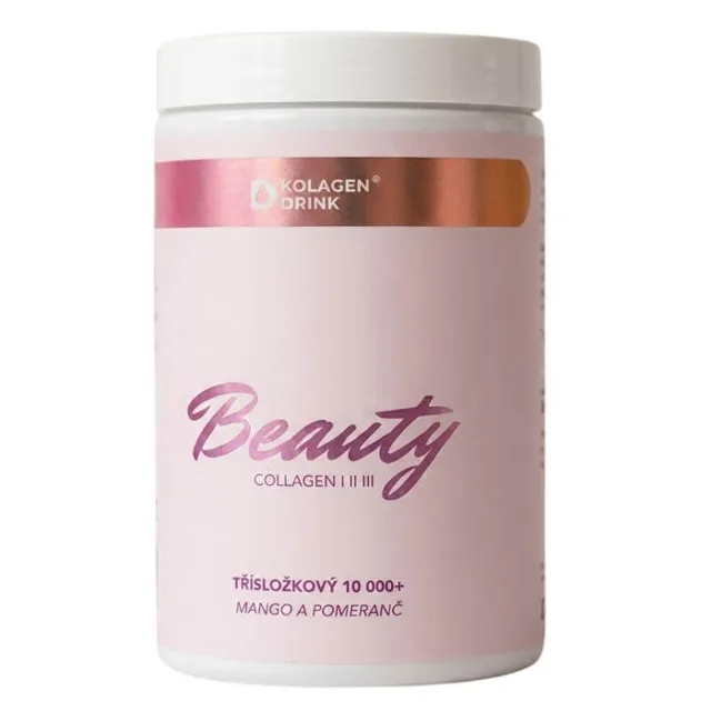 KolagenDrink Collagen Beauty třísložkový hydrolyzovaný rybí kolagen typu 1, 2 & 3, 330 g