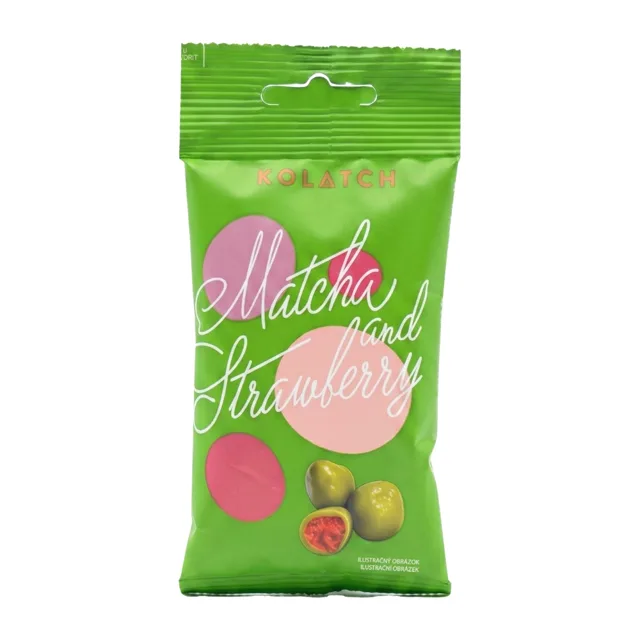 Kolatch Jahody v bílé čokoládě s Matchou 35 g