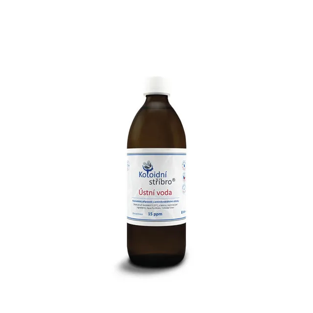 Koloidní stříbro ústní voda, 15 ppm, 500 ml