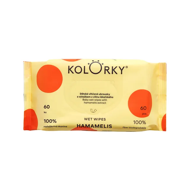 KOLORKY Hamamelis dětské vlhčené ubrousky s vilínem 60 ks