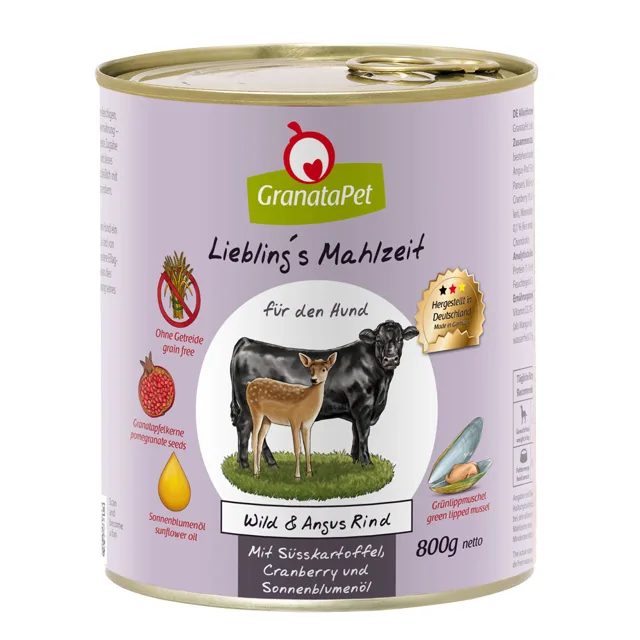 Kombinované balení GranataPet Liebling's Mahlzeit 6 x 800 g - mix II (6 druhů)