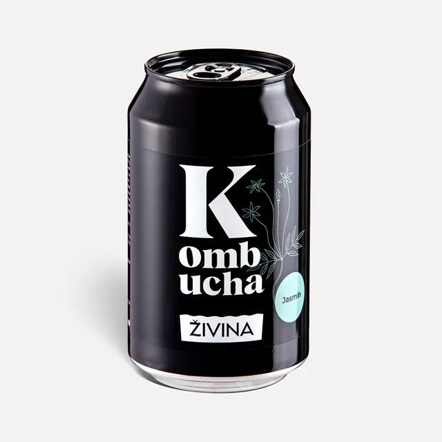 Kombucha jasmín 330 ml  přirozeně perlivá s živými probiotiky