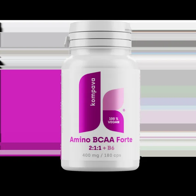 KOMPAVA Amino BCAA Forte 2:1:1 180 kapslí, aminokyseliny