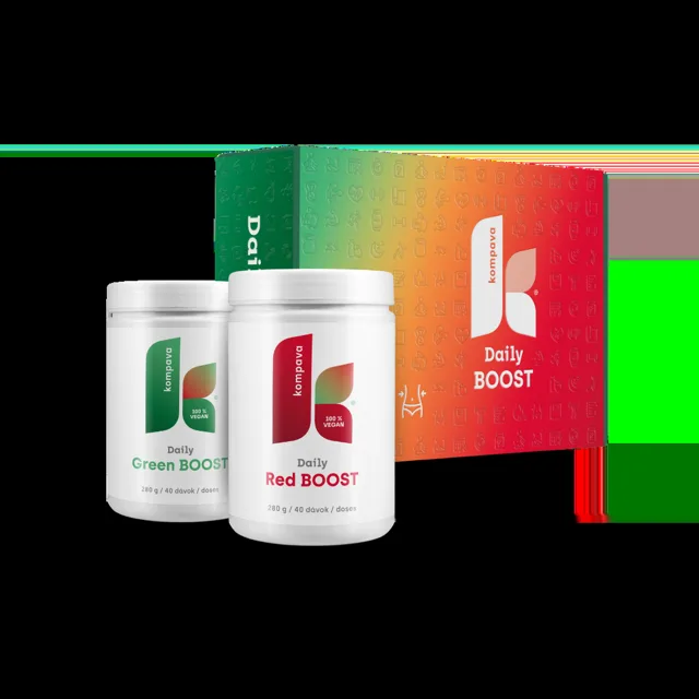 KOMPAVA Daily BOOST Vánoční sada – limitovaná edice (Green + Red + švihadlo)