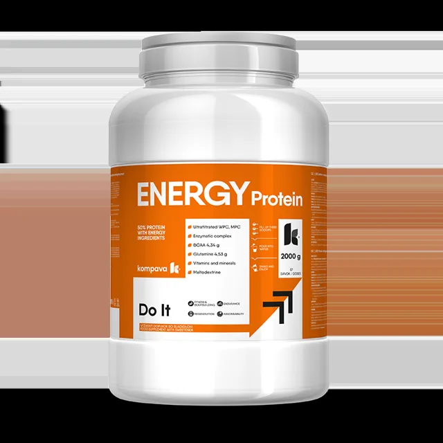 KOMPAVA ENERGY Protein - jahoda 2000g