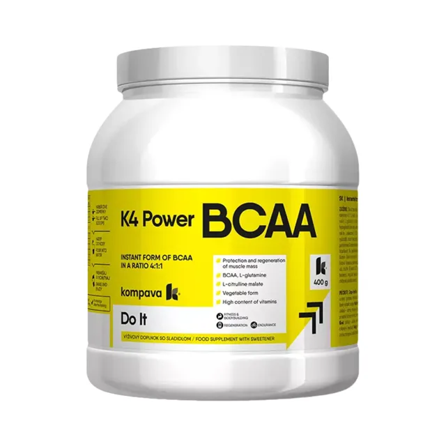 KOMPAVA K4 Power BCAA 400 g/36 porcí, malina-limetka