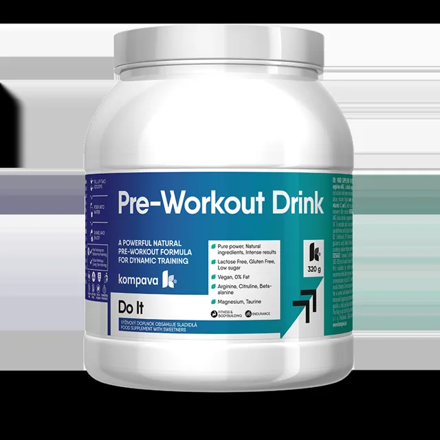 KOMPAVA Pre-Workout Drink 320 g/20 dávek,
