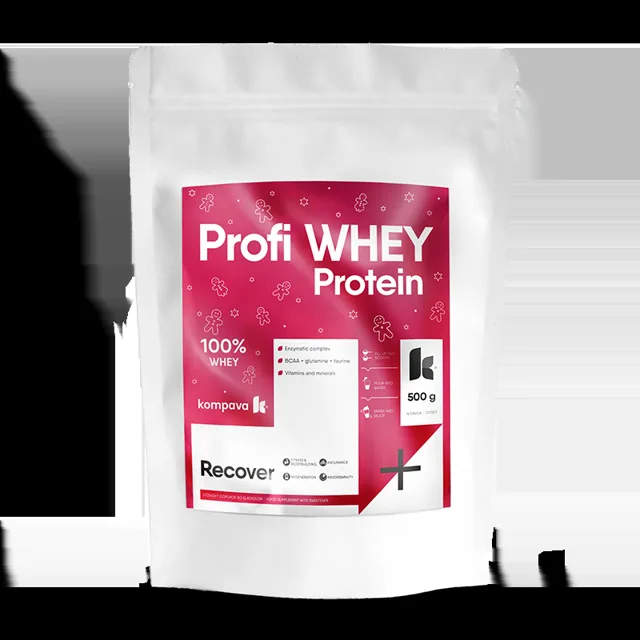 KOMPAVA Profi WHEY Protein – vánoční edice (příchuť perník, 500 g / 16 porcí)