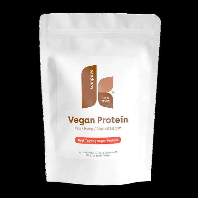 KOMPAVA Vegan protein čokoláda-skořice 525 g 15 dávek