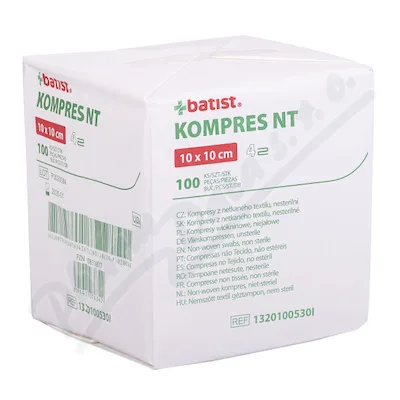 Kompres NT nesterilní 4vrstvý 10x10cm 100 ks