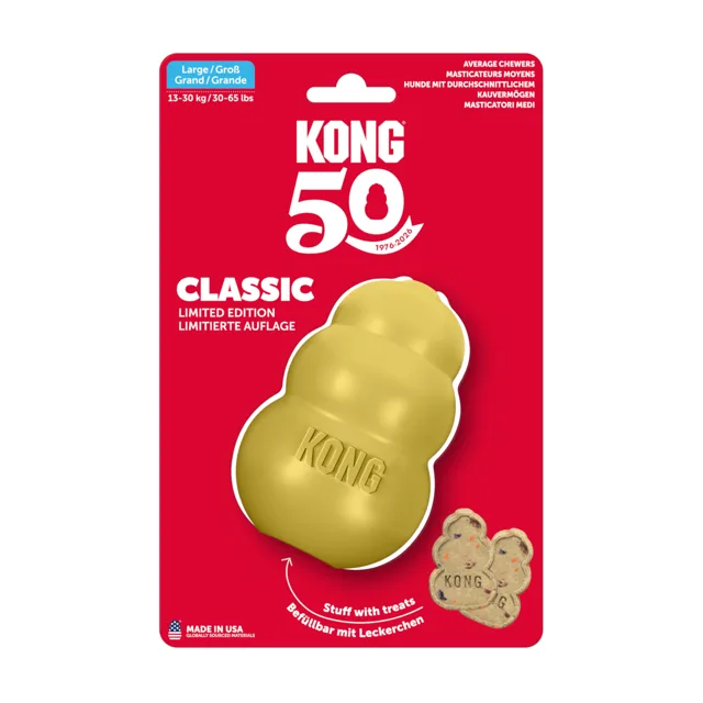 KONG Classic Gold - velikost L: cca Ø 7, V 10 cm