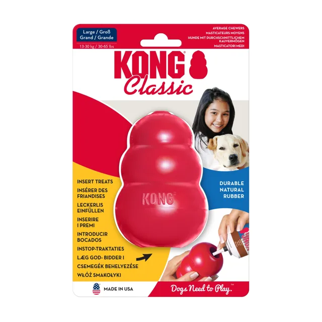 KONG Classic guma červená - L (10 cm)
