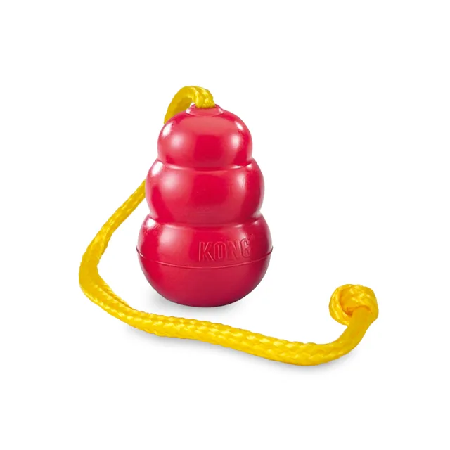 KONG Classic s lanem - velikost L: cca Ø 7 x D 65 cm