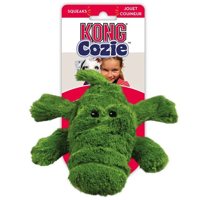 KONG Cozie Ali Aligátor - vel. M: D 25 x Š 23 x V 8 cm