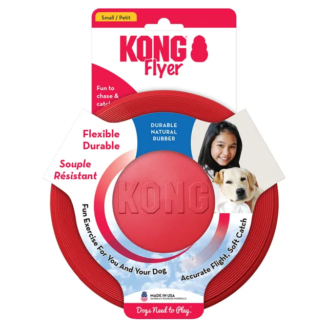 KONG Frisbee Flyer červený létající talíř - výhodná sada: 2 ks vel. S: Ø cca 18 cm