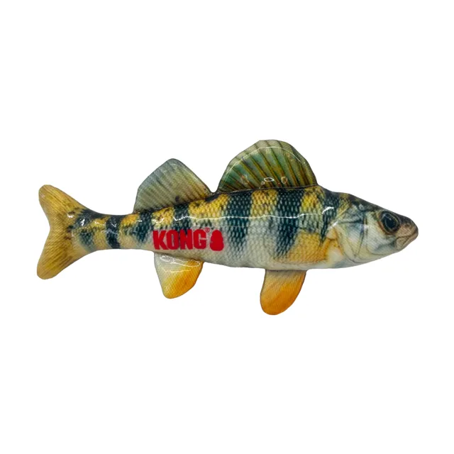 KONG hračka do vody Wild Shieldz okoun - velikost M: D 28 x Š 5 x V 7,6 cm