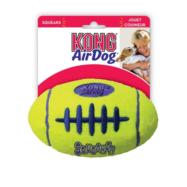 KONG hračka pro psy tenisový fotbal s pískátkem - 1 kus, D 19 x Š 10 cm