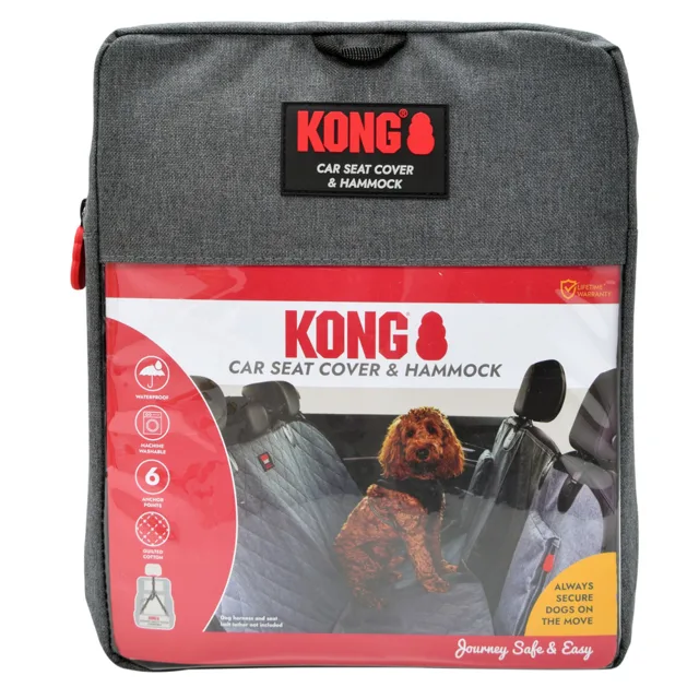 KONG ochranná deka do auta, šedá - D 32,5 x Š 29,5 x V 9 cm