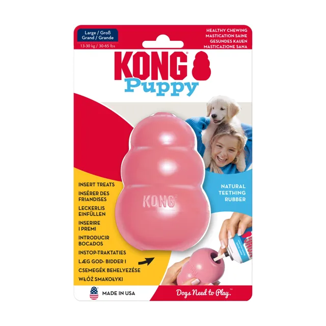 KONG Puppy Classic - L, růžová