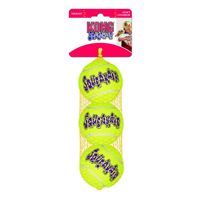 KONG SqueakAir míčky - velikost S - balení se 3 kusy, Ø 5 cm