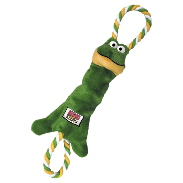 KONG Tugger Knots Žába - cca. D 33 x Š10 x V 8 cm (Medium)