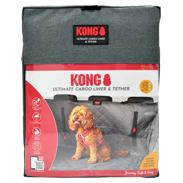 KONG ultimátní ochranná deka do auta s bezpečnostním pásem - D 33 x Š 32,5 x V 10,5 cm