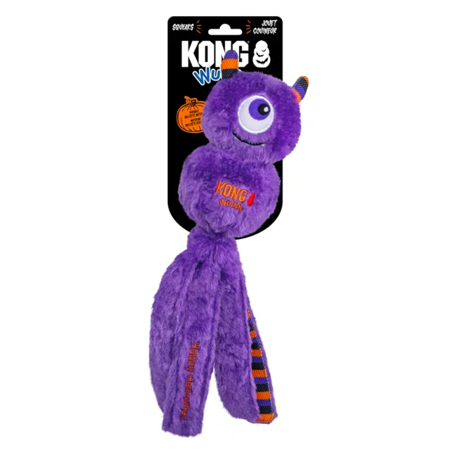 KONG Wubba® Halloween-monster hračka pro psy, fialová - cca D 37 x Š 9 x V 9 cm