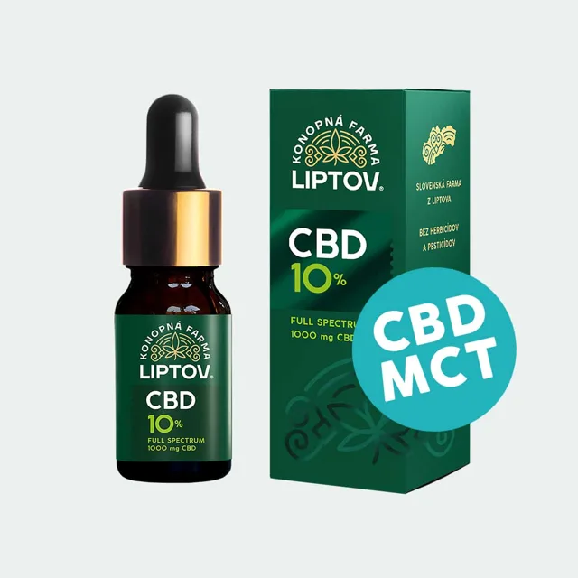 Konopná farma Liptov CBD olej/kapky s MCT 10%