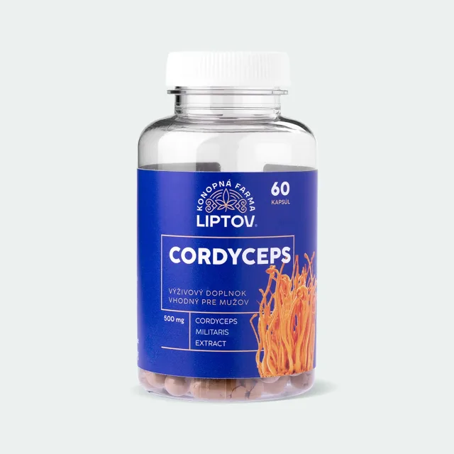 Konopná farma Liptov Cordyceps housenka čínská 60 kapslí