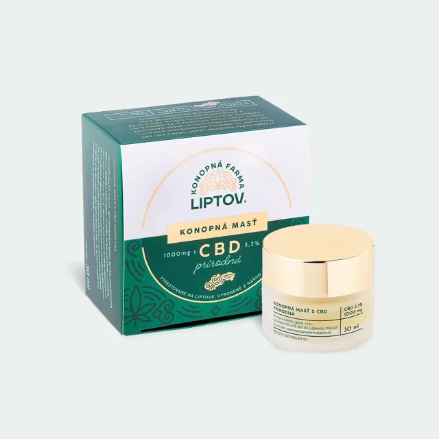 Konopná farma Liptov Konopná mast CBD 1000 mg čistá