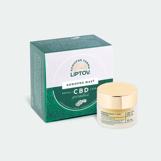 Konopná farma Liptov Konopná mast CBD 500 mg čistá