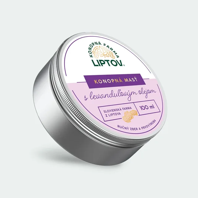 Konopná farma Liptov Konopná mast levandule premium 100 ml