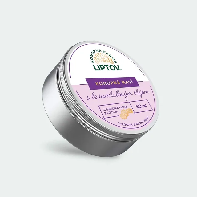 Konopná farma Liptov Konopná mast levandule premium 50 ml