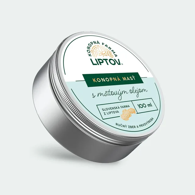 Konopná farma Liptov Konopná mast máta premium 100 ml