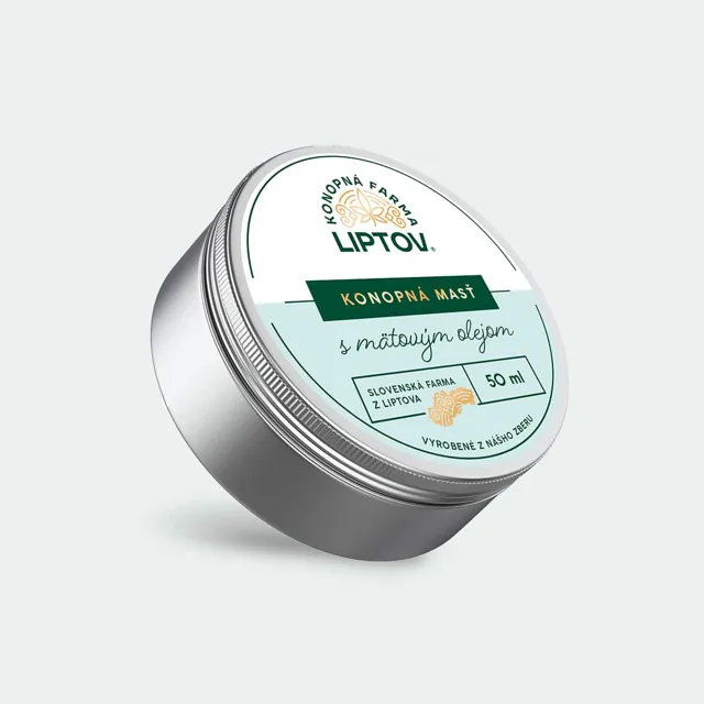Konopná farma Liptov Konopná mast máta premium 50 ml