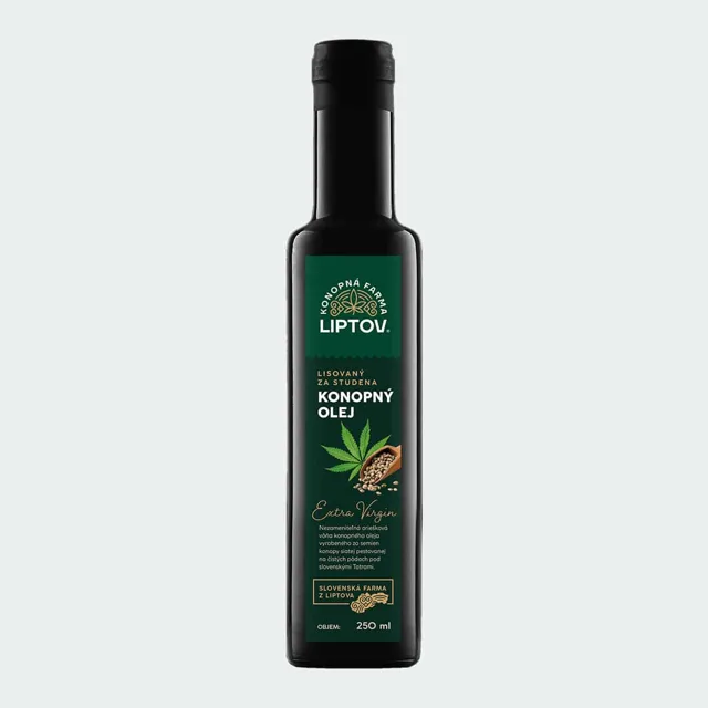 Konopná farma Liptov Prémiový konopný olej 250 ml
