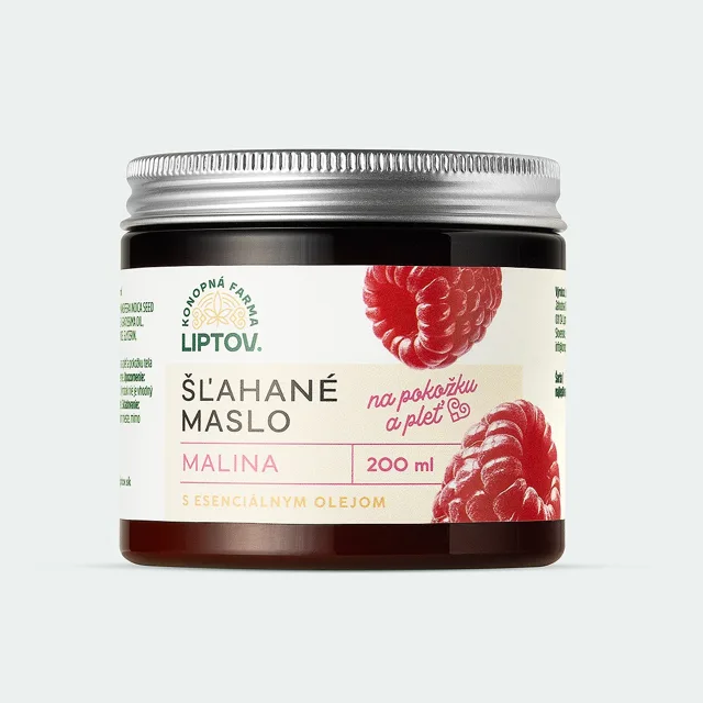Konopná farma Liptov Šlehané máslo – Malina