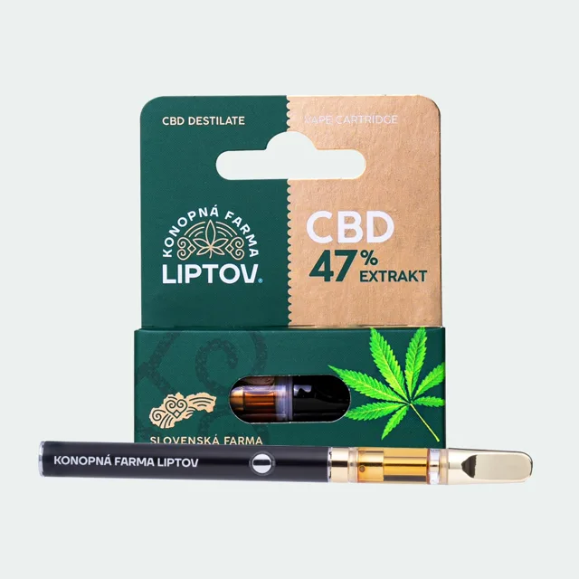 Konopná farma Liptov Výhodný set - Vaporizační pero a CBD cartridge 0,5ml